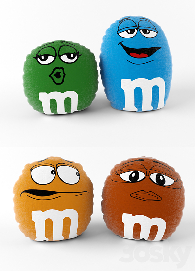 pillows M & M’s 3DS Max Model - thumbnail 3