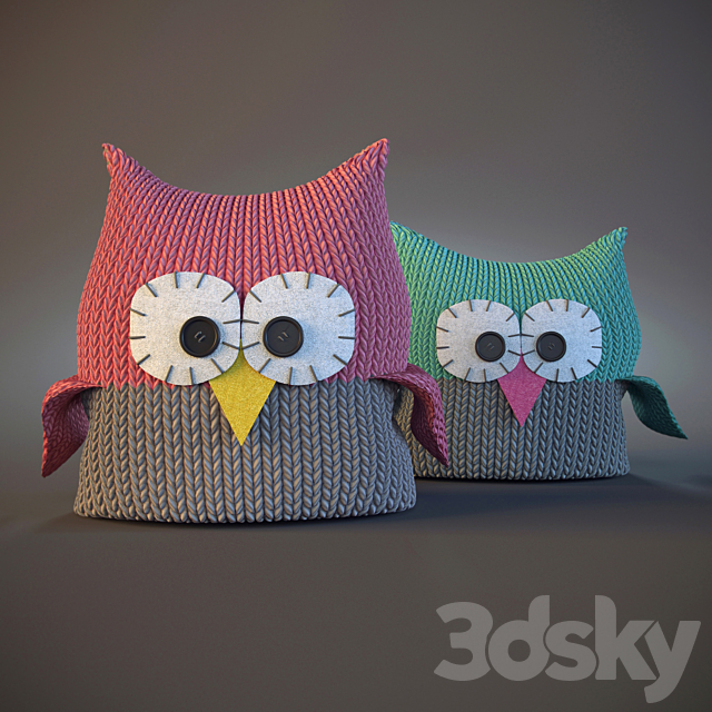 Pillows owl 3DSMax File - thumbnail 1