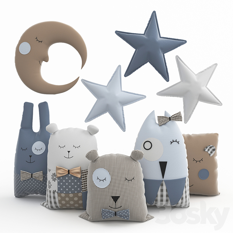 pillows Toys 3DS Max - thumbnail 1