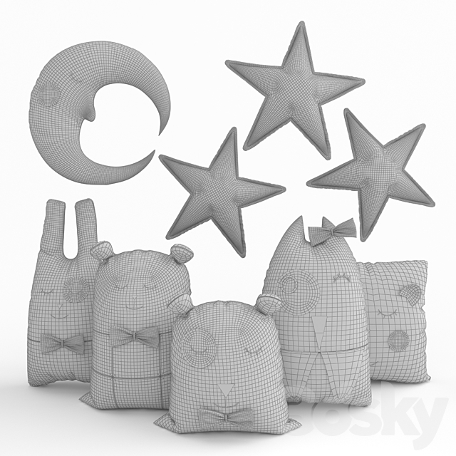 pillows Toys 3DSMax File - thumbnail 3