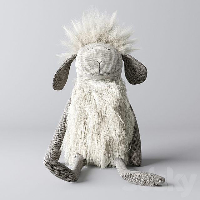 Plush sheep 3DS Max Model - thumbnail 2