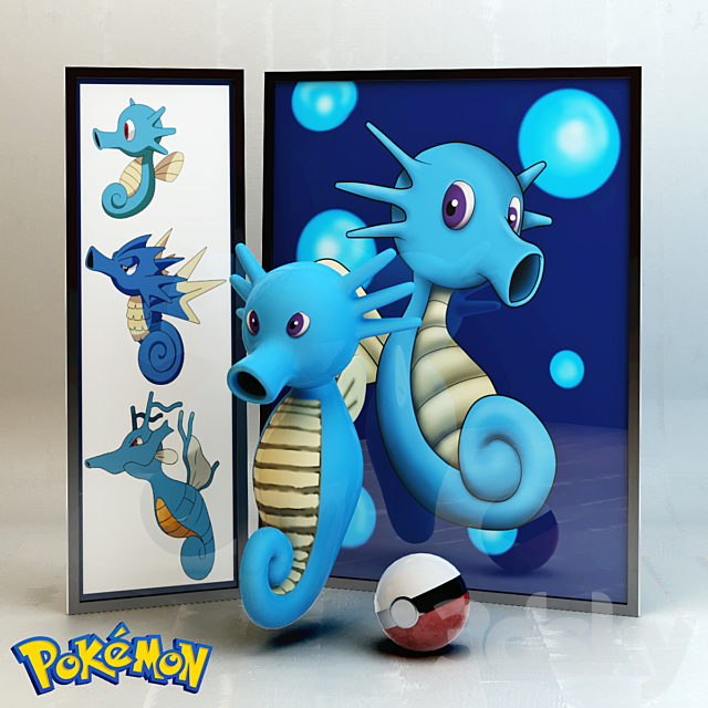 Pokemon Horsea 3DSMax File - thumbnail 1