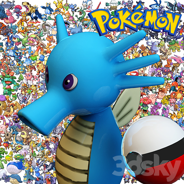 Pokemon Horsea 3DSMax File - thumbnail 2