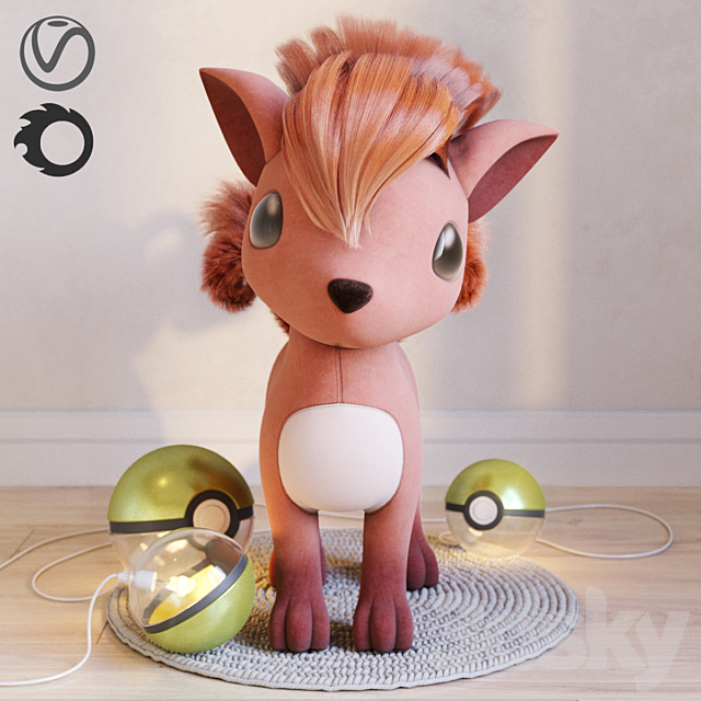 Pokemon Vulpix. 3DSMax File - thumbnail 1