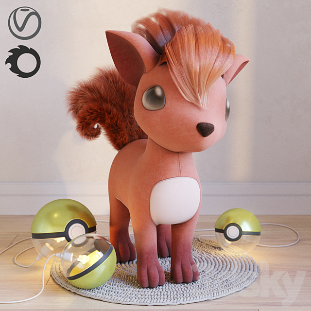 Pokemon Vulpix. 3DSMax File - thumbnail 2