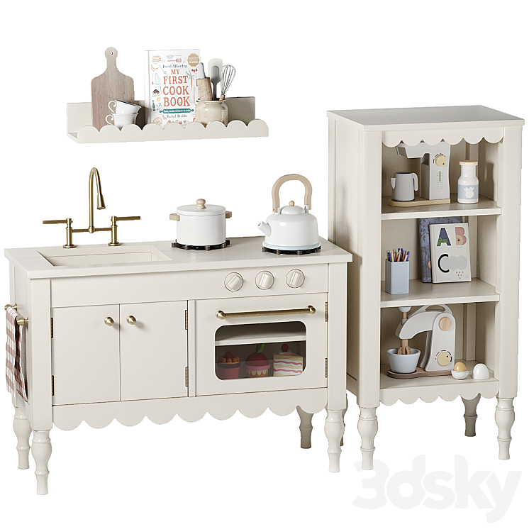 Pottery Barn Kids Penny Play Kitchen 3DS Max Model - thumbnail 3