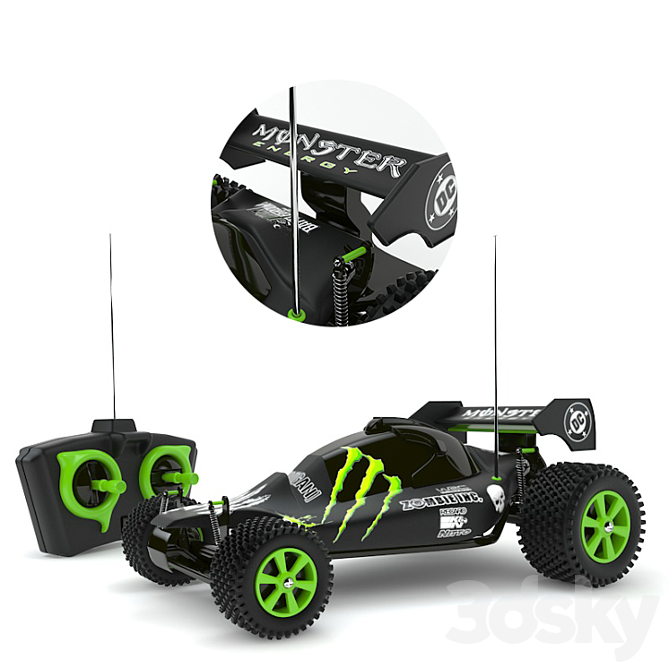 rc monster car 3DS Max - thumbnail 2