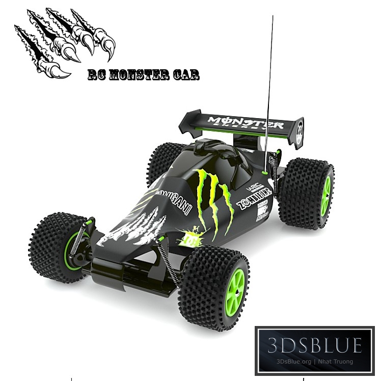 rc monster car 3DS Max - thumbnail 3