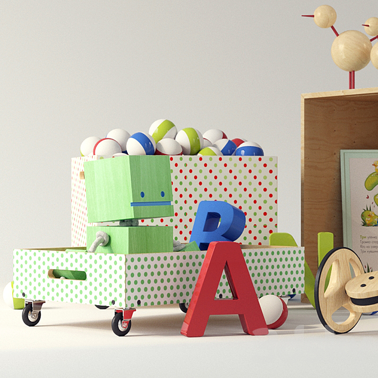 Set of children's toys 3DS Max - thumbnail 2