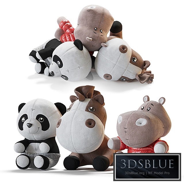 Set of soft toys 2 3DS Max - thumbnail 3