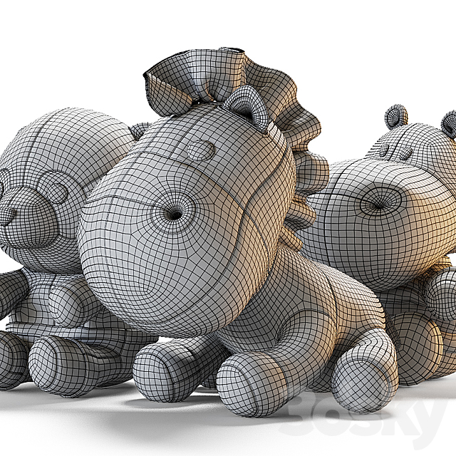 Set of soft toys 2 3DS Max Model - thumbnail 5