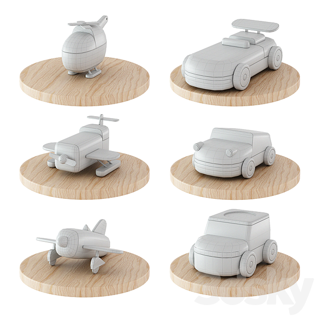 Set of wooden toys from S2VICTOR 3DS Max Model - thumbnail 2