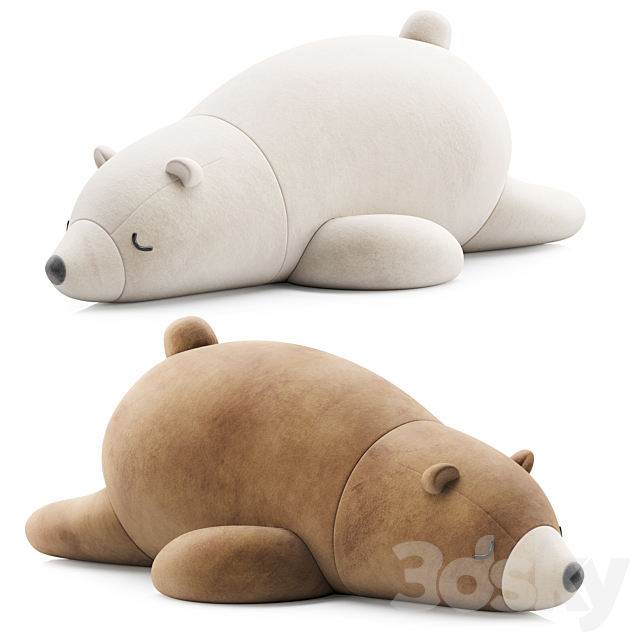 Sleeping Polar Bear 3ds Max - thumbnail 1