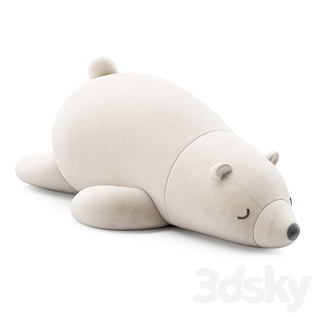 Sleeping Polar Bear 3ds Max - thumbnail 2