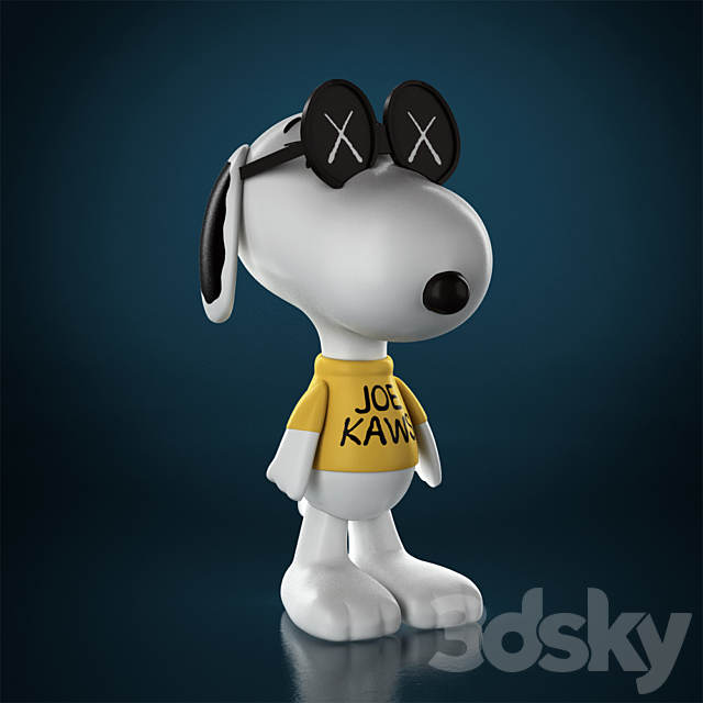 Snoopy KAWS 3ds Max - thumbnail 1