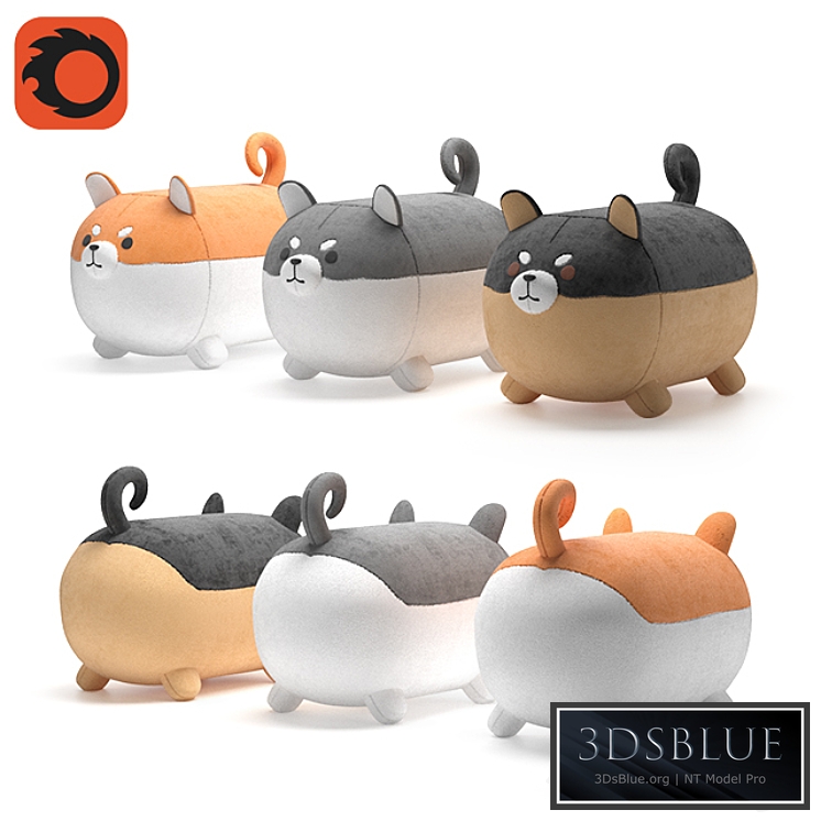 Soft toy dog 3DS Max - thumbnail 3