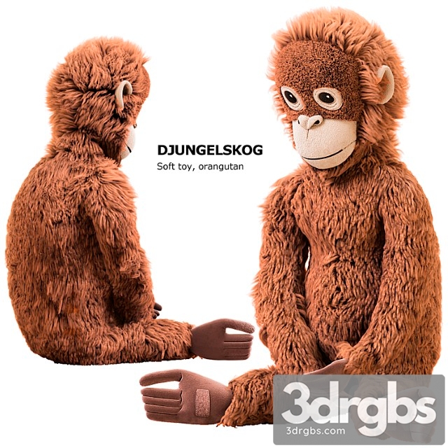 Soft Toy Dungelskogen Orangutan Ikea 3dsmax Download - thumbnail 1