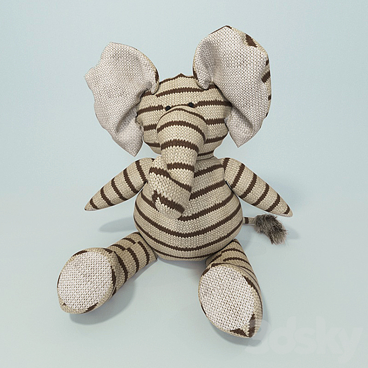 Soft toy "Elephant" 3DS Max - thumbnail 1