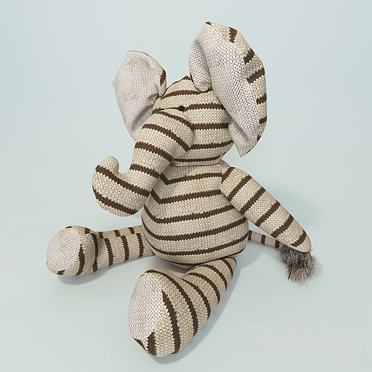 Soft toy "Elephant" 3DS Max - thumbnail 2