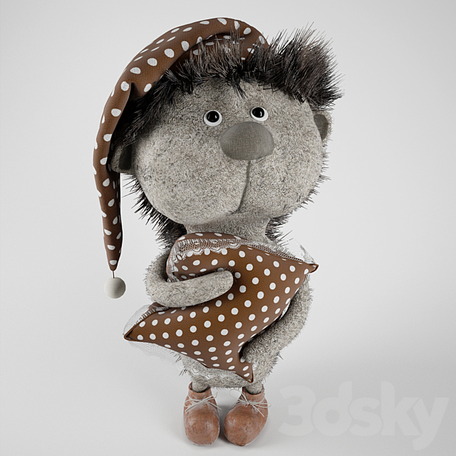 Soft toy hedgehog 3DSMax File - thumbnail 1