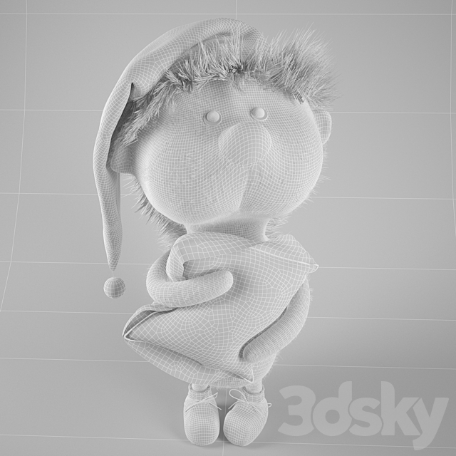 Soft toy hedgehog 3DSMax File - thumbnail 3