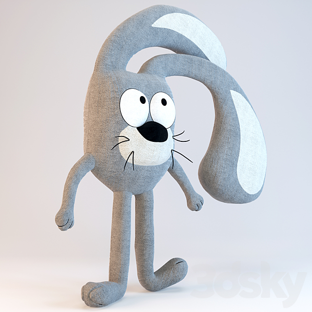 Soft toy rabbit 3DS Max Model - thumbnail 2