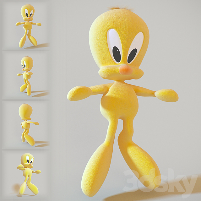 soft toy tweety 3DSMax File - thumbnail 1