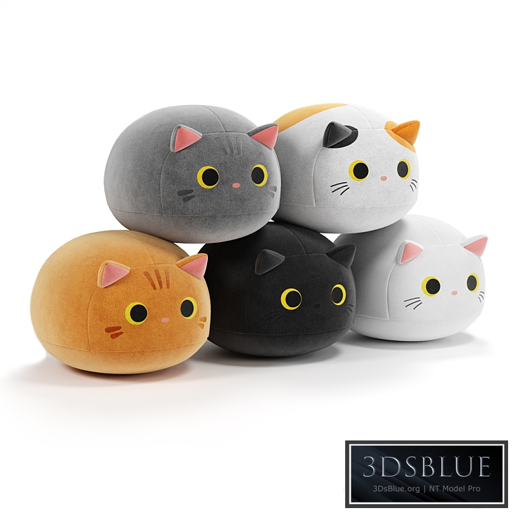 Soft toys cats 3DS Max - thumbnail 3