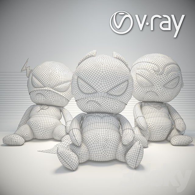 Soft toys superheroes of the DC universe 3DSMax File - thumbnail 3