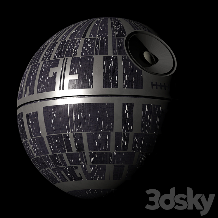 Star Wars Death Star 3DS Max - thumbnail 2