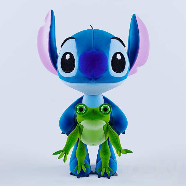 Stich and his friend Toad 3ds Max - thumbnail 1