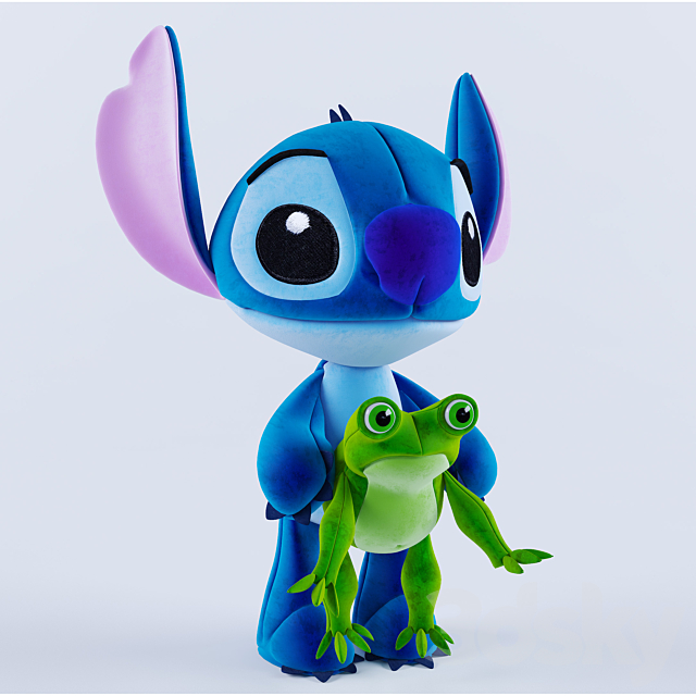 Stich and his friend Toad 3ds Max - thumbnail 3