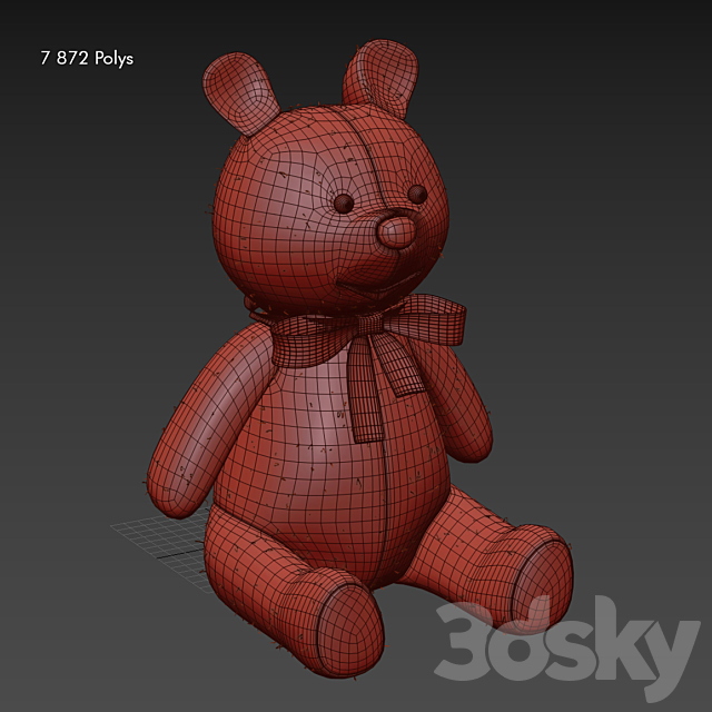 Teddy bear 3DSMax File - thumbnail 5