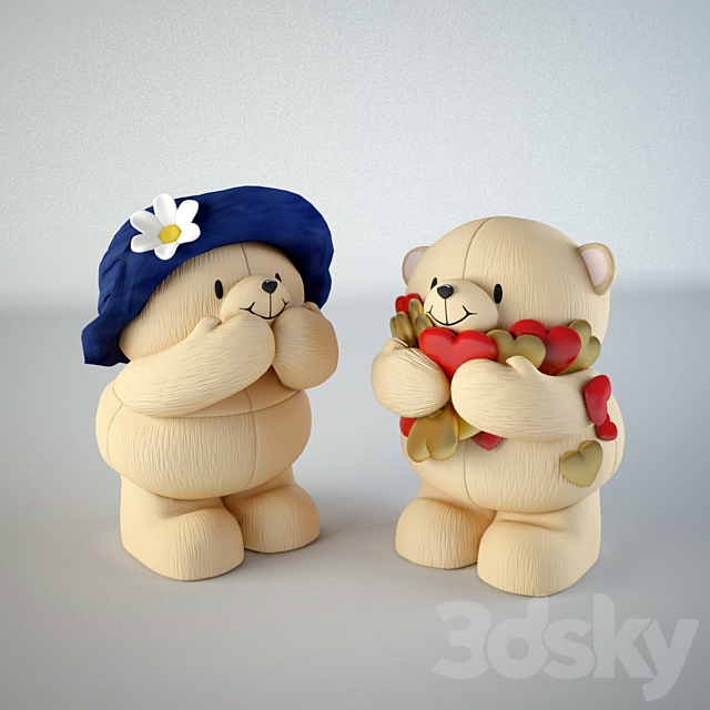 Teddy Bears Hallmark 3ds Max - thumbnail 1