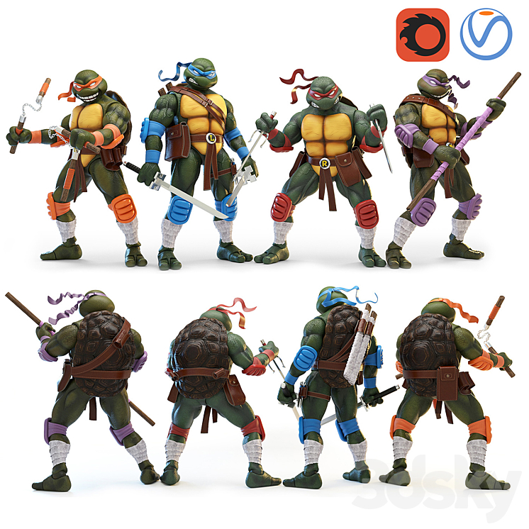 Teenage Mutant Ninja Turtles (TMNT) 3DS Max - thumbnail 1