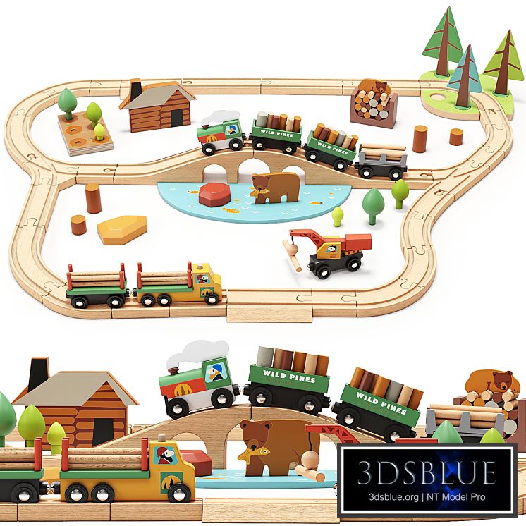 Tender Leaf Wild Pines Train Set Toy 3DS Max - thumbnail 3