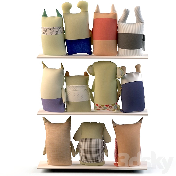 Textile toys "Zoo" 3DS Max - thumbnail 2