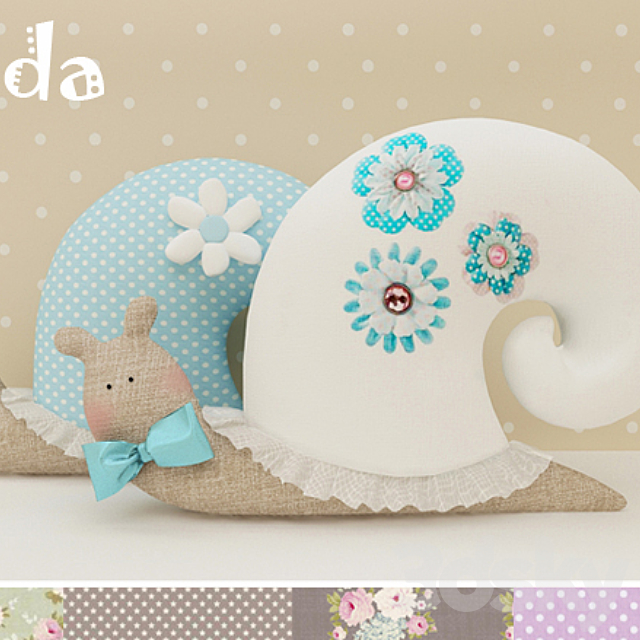 Tilda Snail soft toy 3DS Max Model - thumbnail 1