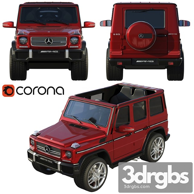 Toy Childrens Electric Car Mercedes Benz G65 Amg 3dsmax Download - thumbnail 1