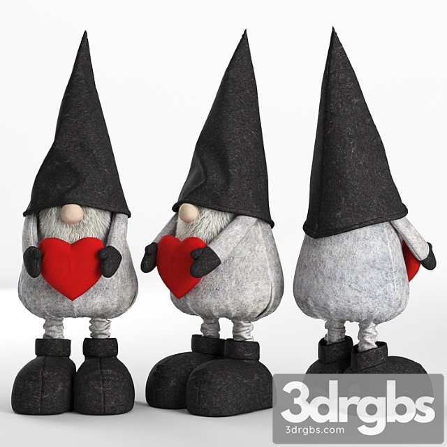 Toy Christmas Soft Toy Gnome 02 3dsmax Download - thumbnail 1