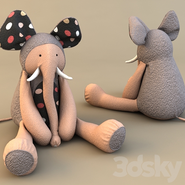 Toy elephant 3DSMax File - thumbnail 1