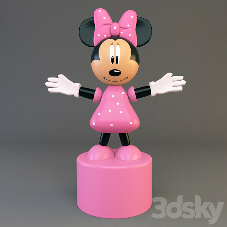 Toy figurine Mini Mouse 3DS Max - thumbnail 1