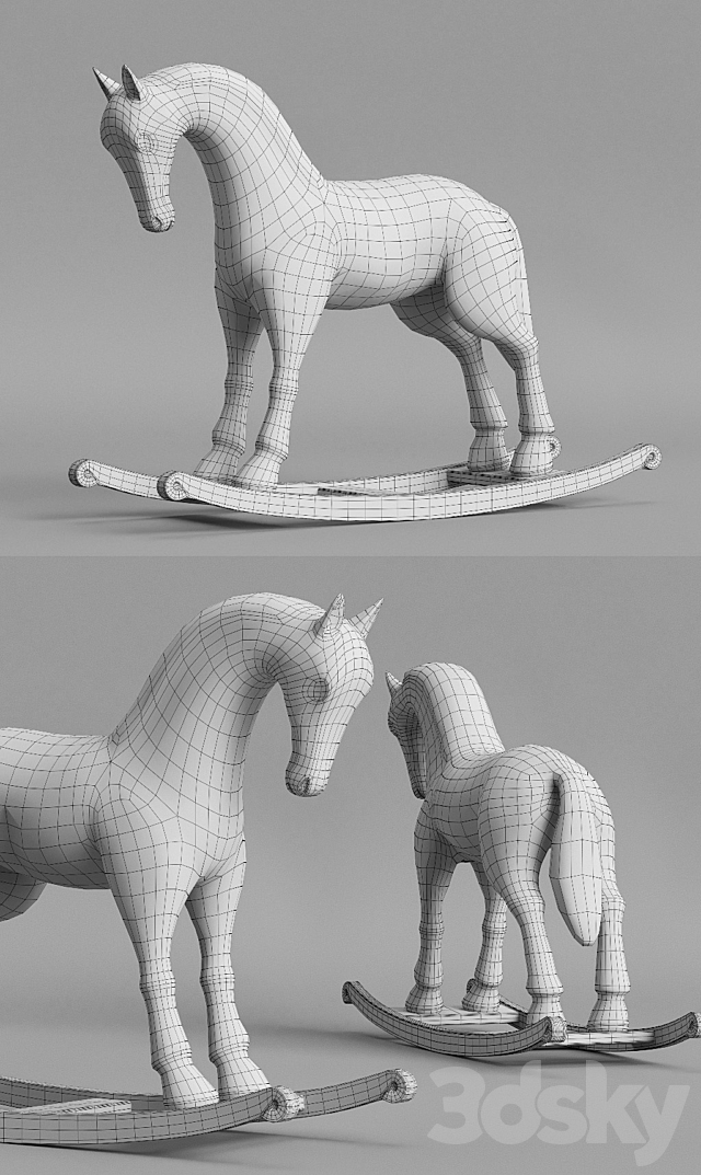 Toy horse 3DS Max Model - thumbnail 3