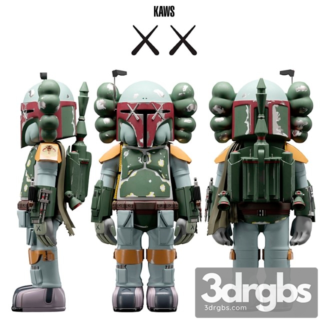 Toy Kaws Boba Fett Companion 3dsmax Download - thumbnail 1