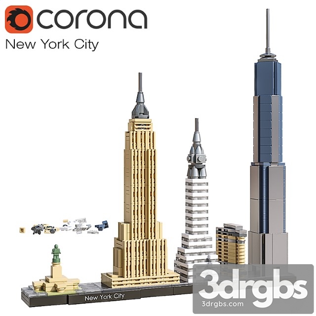 Toy Lego New York City  3dsmax Download - thumbnail 1