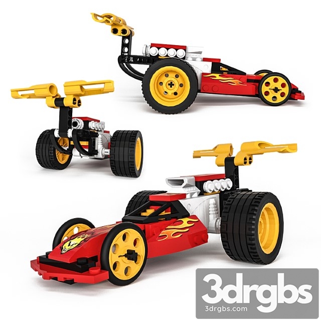 Toy Lego Racers Action Wheelie 3dsmax Download - thumbnail 1