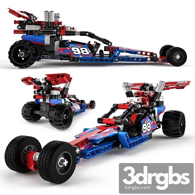 Toy Lego Technic 42010 42011 3dsmax Download - thumbnail 1
