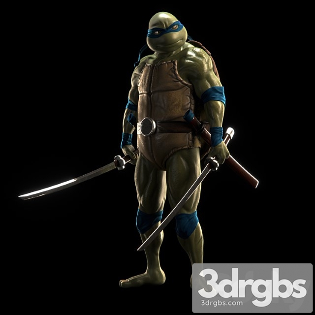 Toy Ninja Turtle Leonardo 3dsmax Download - thumbnail 1