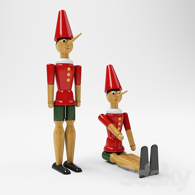 Toy Pinocchio 3ds Max - thumbnail 2