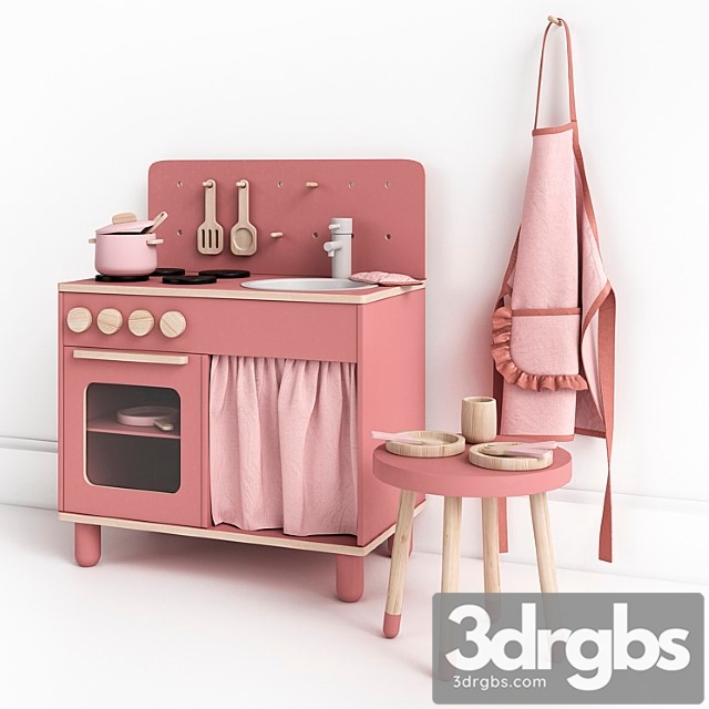 Toy Play Kitchen by Flexa 3dsmax Download - thumbnail 1